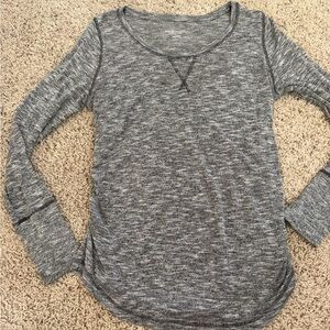 Liz Lange Heathered Gray Long Sleeve Top